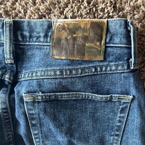 Wrangler Blue Classic Denim Jeans with Contrast Stitching